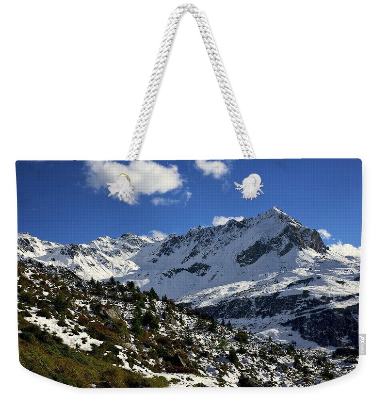 Tranquility Weekender Tote Bag featuring the photograph The Importance Of The Mountains by By Manuel Martin