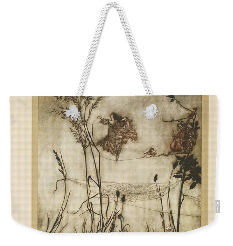 Arthur Rackham Weekender Tote Bag featuring the painting The Ingoldsby Legends by Celestial Images