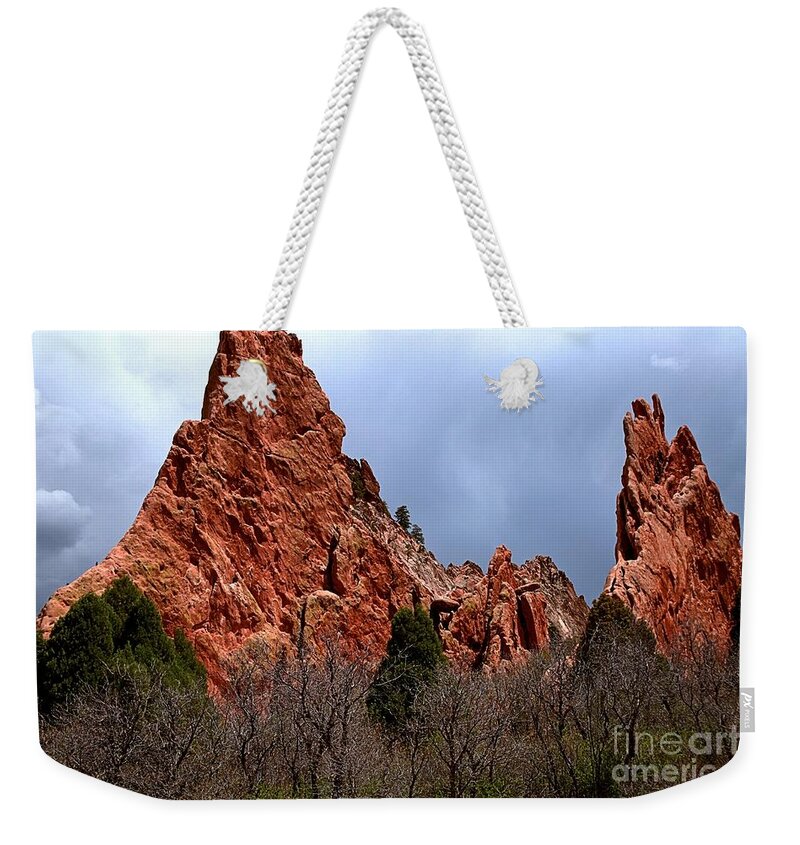 Sunrise At Garden Of The Gods Weekender Tote Bag featuring the photograph The Jagged Edges by Adam Jewell