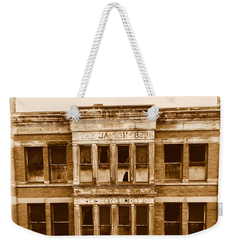 Old Buildings Weekender Tote Bag featuring the photograph The Janion by Mark Alan Perry