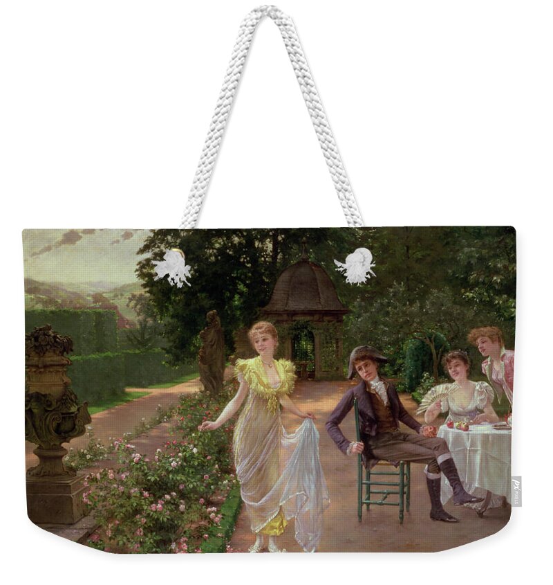 Table Weekender Tote Bag featuring the painting The Judgement of Paris by Hermann Koch