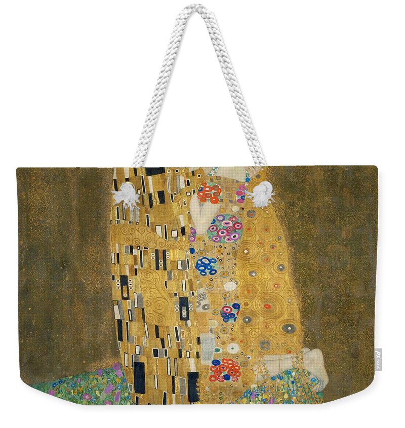The Kiss Weekender Tote Bag featuring the digital art The Kiss by Georgia Fowler