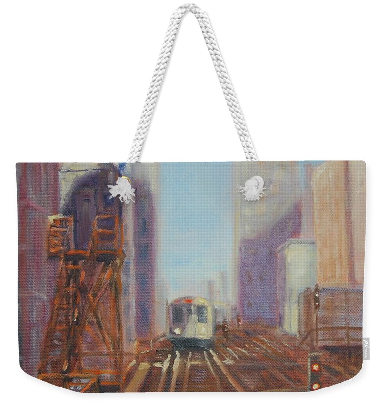 L Weekender Tote Bag featuring the painting The L by Will Germino