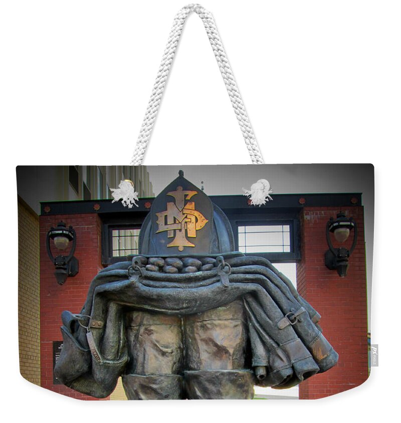 Firefighter Weekender Tote Bag featuring the photograph The Last Alarm by Susan McMenamin