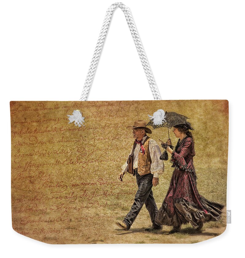 Western Garb Weekender Tote Bag featuring the photograph The Last Word by Priscilla Burgers