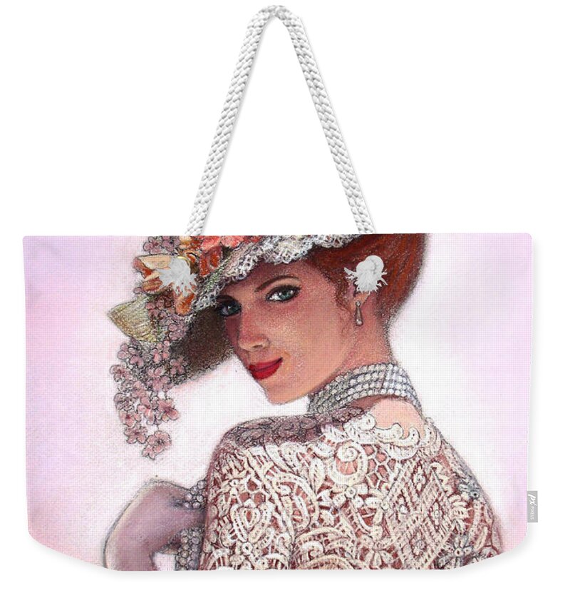 Portrait Weekender Tote Bag featuring the painting The Look of Love by Sue Halstenberg