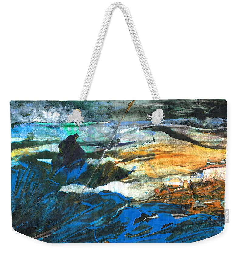 Fantasy Weekender Tote Bag featuring the painting The Mage by Miki De Goodaboom