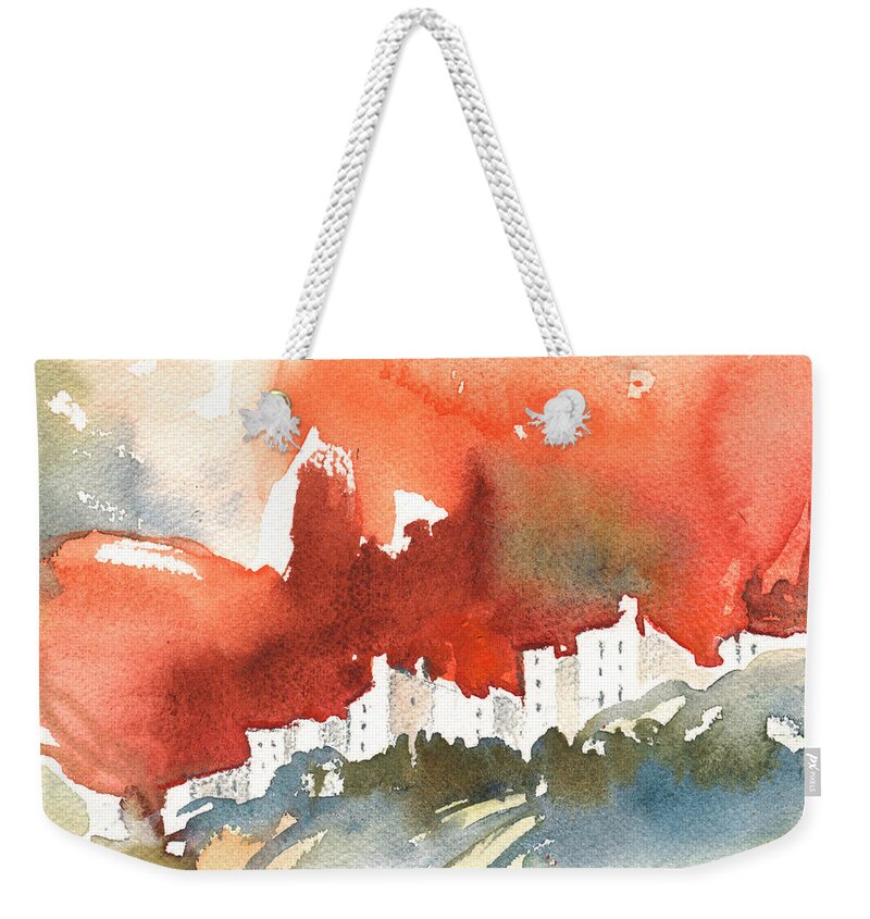 Travel Weekender Tote Bag featuring the painting The Menerbes Where Nicolas de Stael lived by Miki De Goodaboom