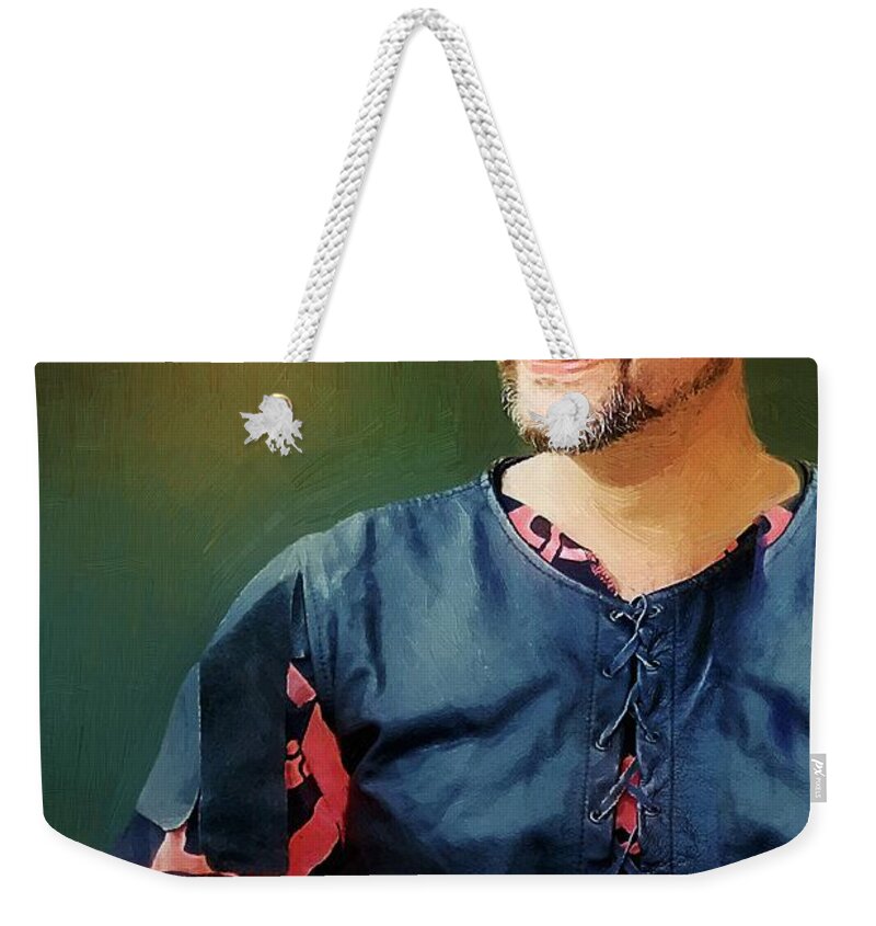 Man Weekender Tote Bag featuring the painting The Merry Rustic by RC DeWinter