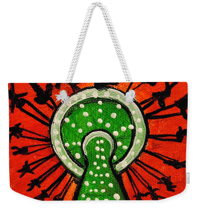 Tillieasbury Park Weekender Tote Bag featuring the painting The Mini Swing by Patricia Arroyo