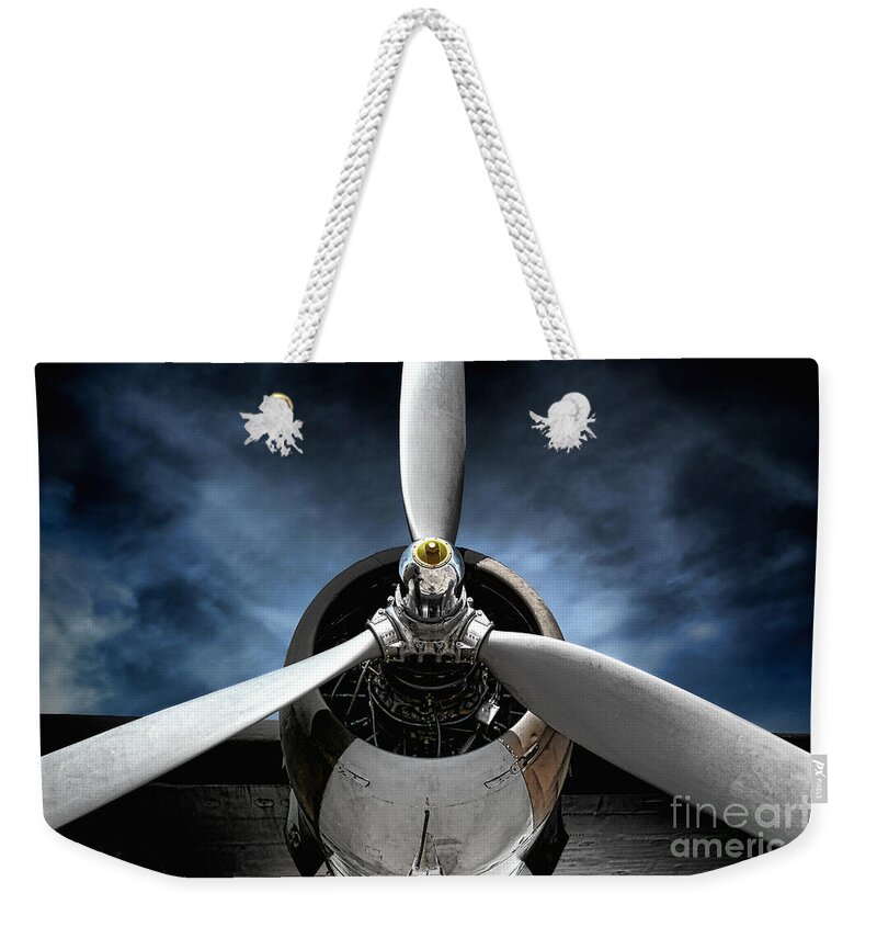 Plane Weekender Tote Bag featuring the photograph The Mission by Olivier Le Queinec