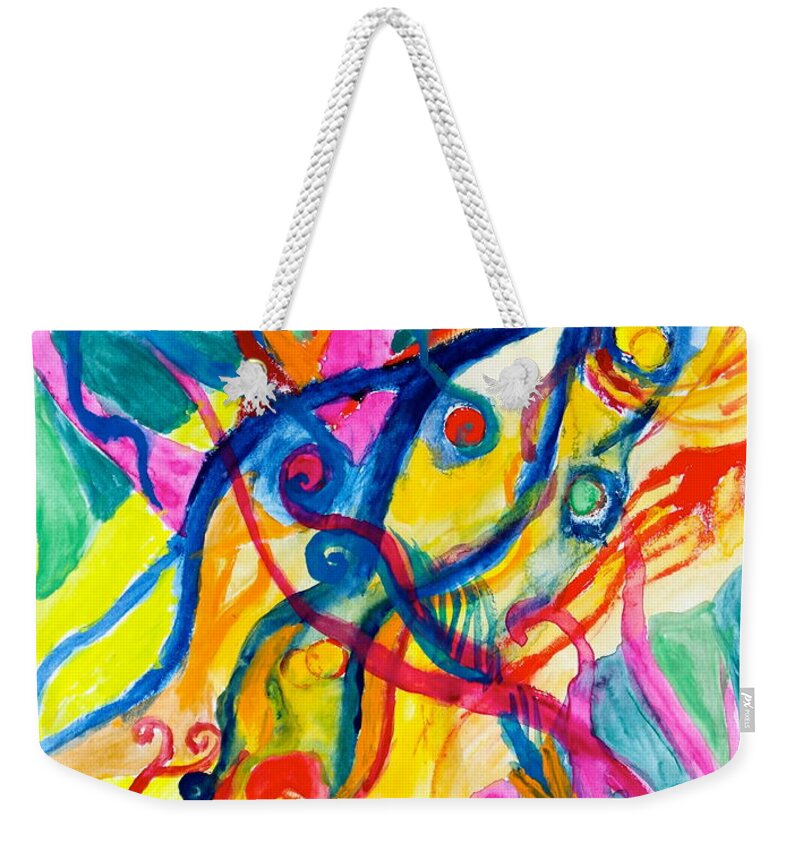 The Nature Of Sex Weekender Tote Bag featuring the painting The Nature of Sex by Teal Eye Print Store
