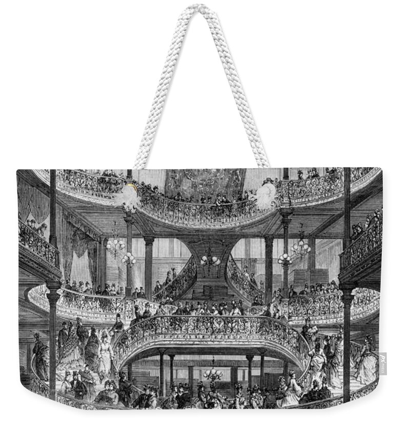 The New Staircase In Au Bon Marche, From Le Monde Illustre Weekender Tote  Bag by Frederic Lix - Fine Art America
