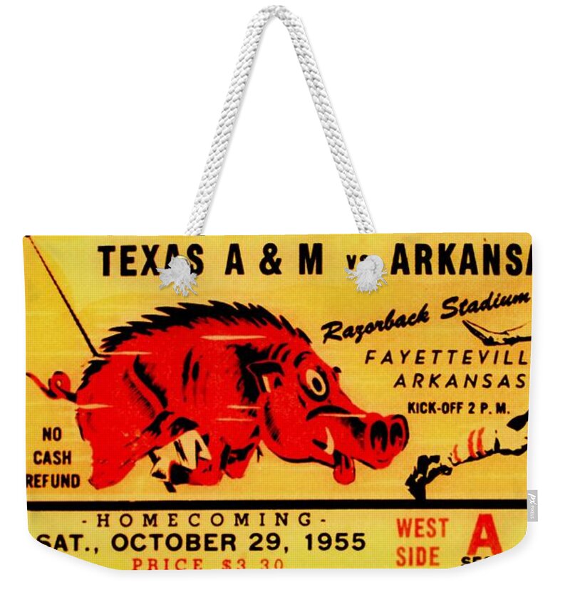 Arkansas Weekender Tote Bag featuring the photograph The Old Southwest Conference by Benjamin Yeager
