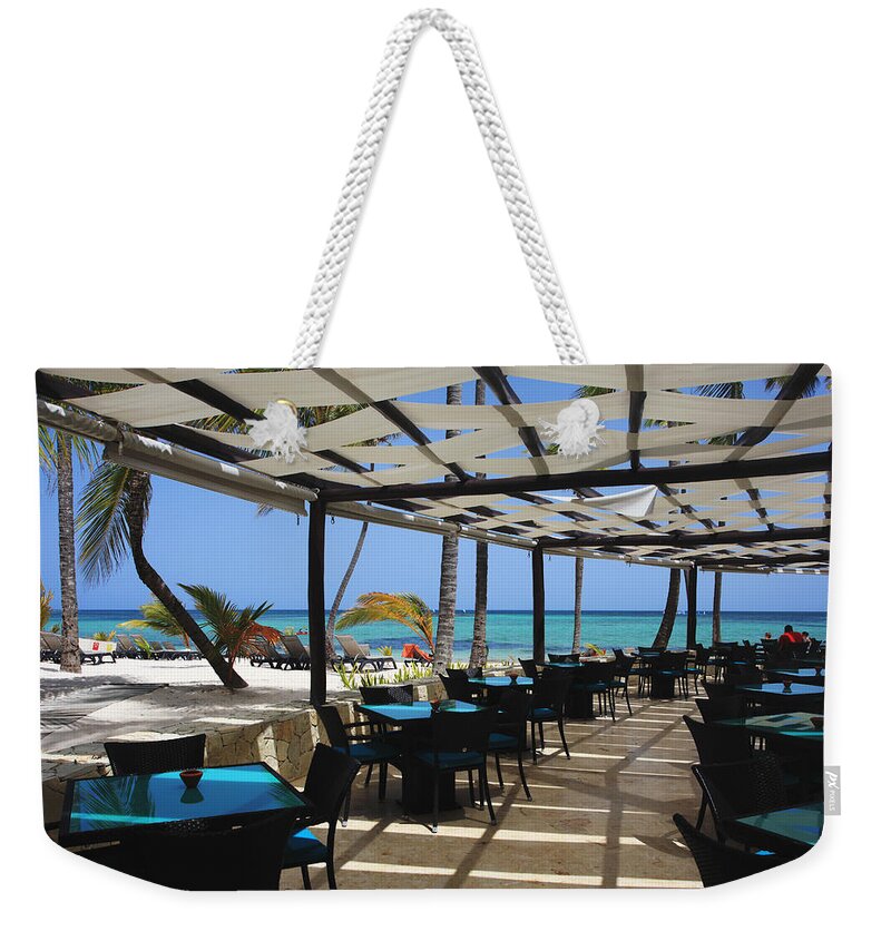 Barcelo Bavaro Beach Resort Weekender Tote Bag featuring the photograph The Perfect Breakfast Spot by Laurie Search