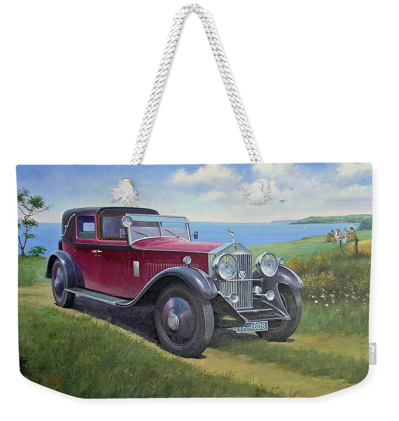Rolls Royce Weekender Tote Bag featuring the painting The picnic by Mike Jeffries