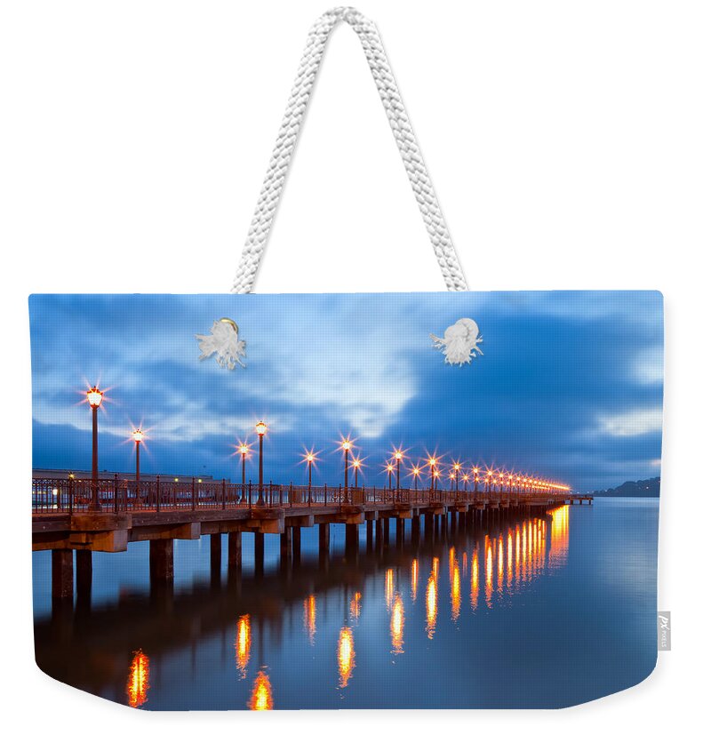San Francisco Weekender Tote Bag featuring the photograph The Pier by Jonathan Nguyen