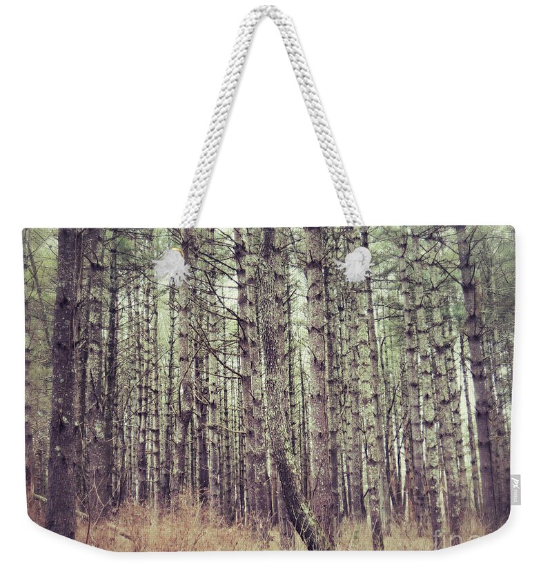 Trees Weekender Tote Bag featuring the photograph The Preaching of the Pines by Kerri Farley