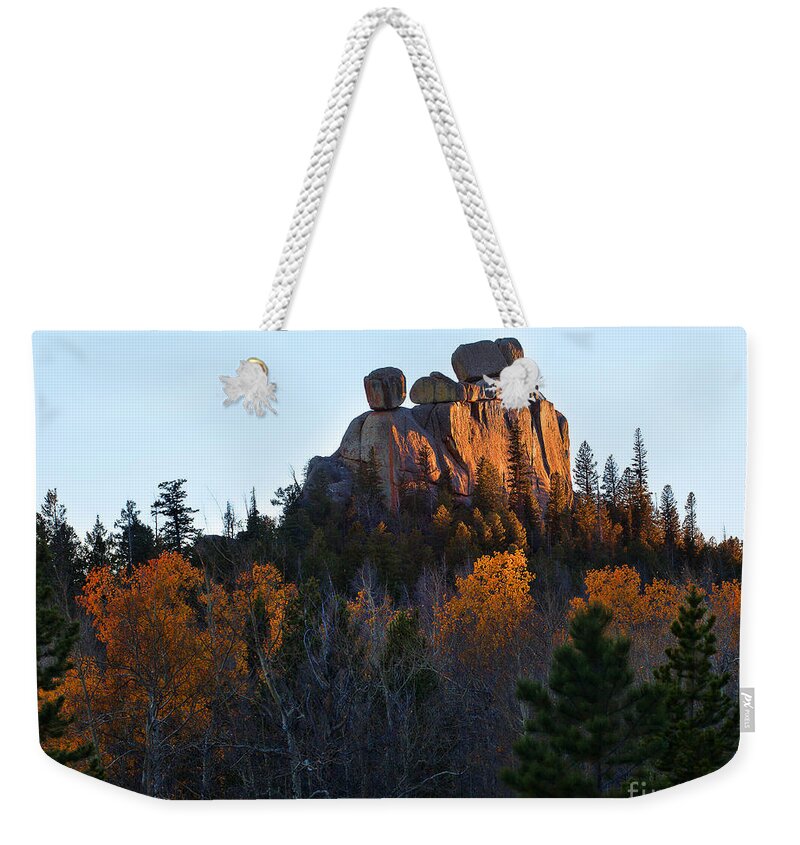 Autumn Colors Weekender Tote Bag featuring the photograph The Red Head by Jim Garrison