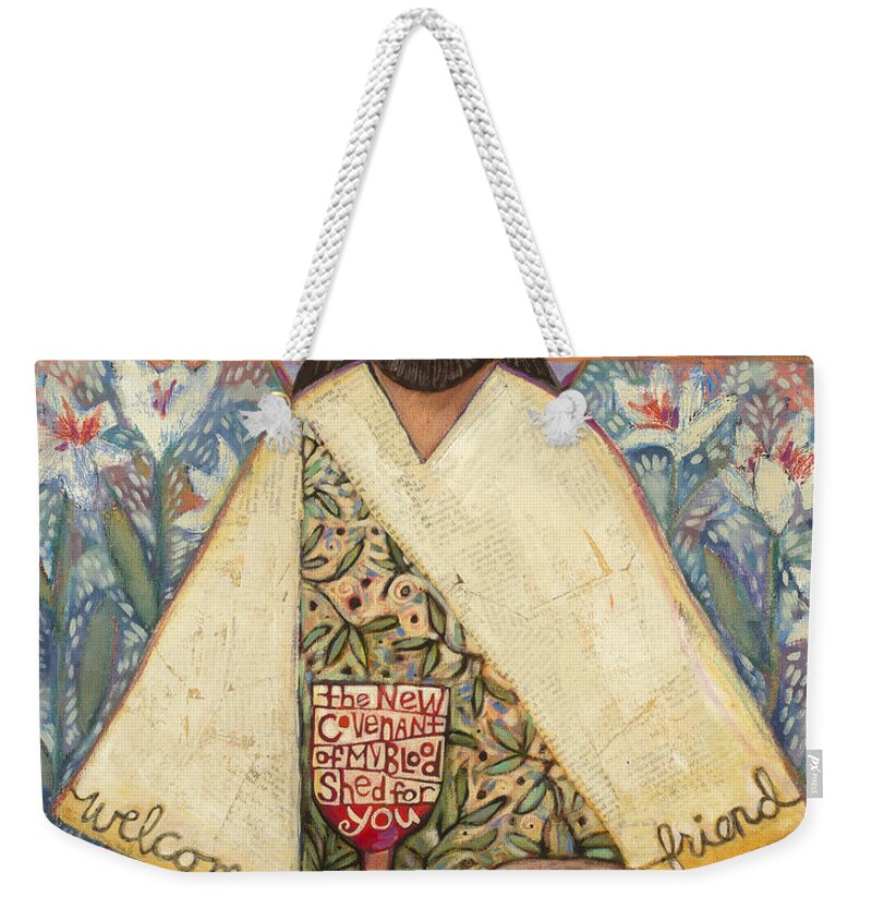 Jen Norton Weekender Tote Bag featuring the painting The Sacrifice by Jen Norton