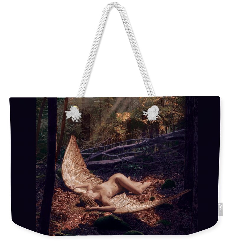 Romance Weekender Tote Bag featuring the painting The Secret Forest by Patrick Whelan