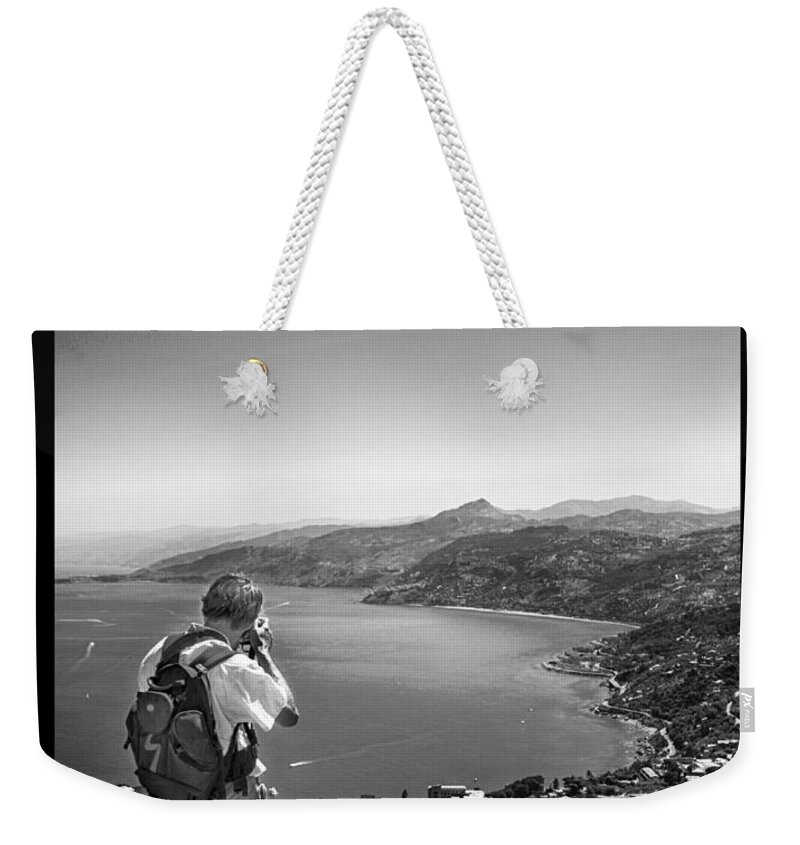 Photographing Weekender Tote Bag featuring the photograph The shooter by Stefano Senise