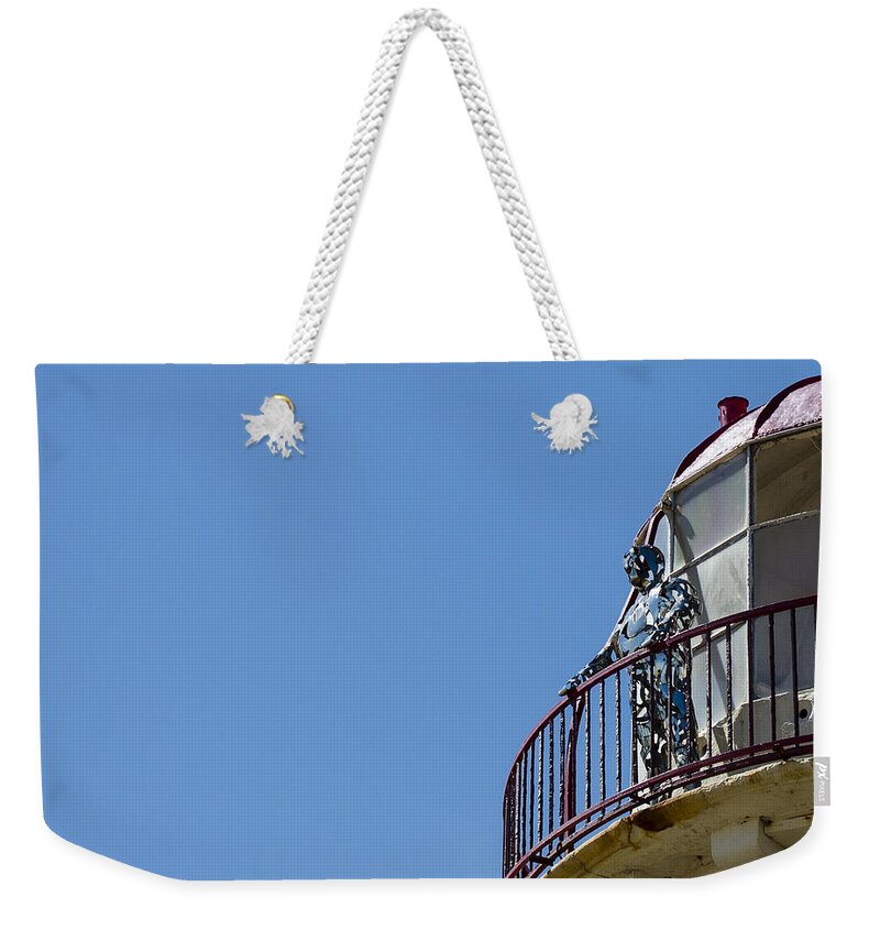 Flintshire Weekender Tote Bag featuring the photograph The Silver Man by Spikey Mouse Photography