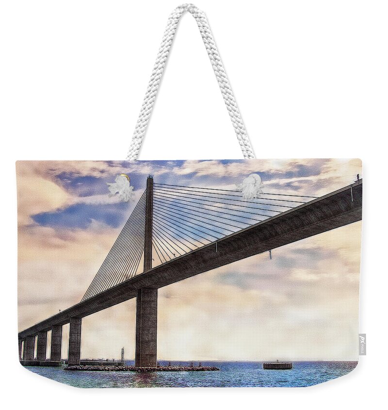 Bridge Weekender Tote Bag featuring the photograph The Skyway by Hanny Heim