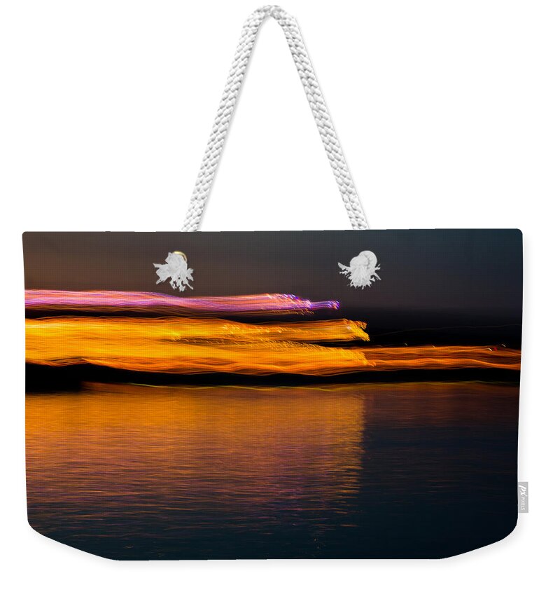 Water Weekender Tote Bag featuring the photograph The Speed of Light by Christie Kowalski