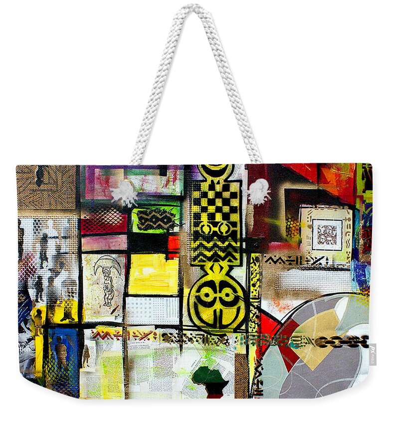 Everett Spruill Weekender Tote Bag featuring the painting The Struggle for Justice and Cultural Evolution by Everett Spruill