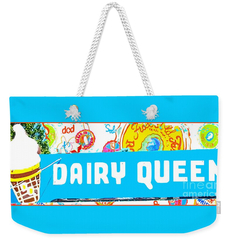 Dairy Queen Weekender Tote Bag featuring the mixed media The Sweet Life by Beth Saffer