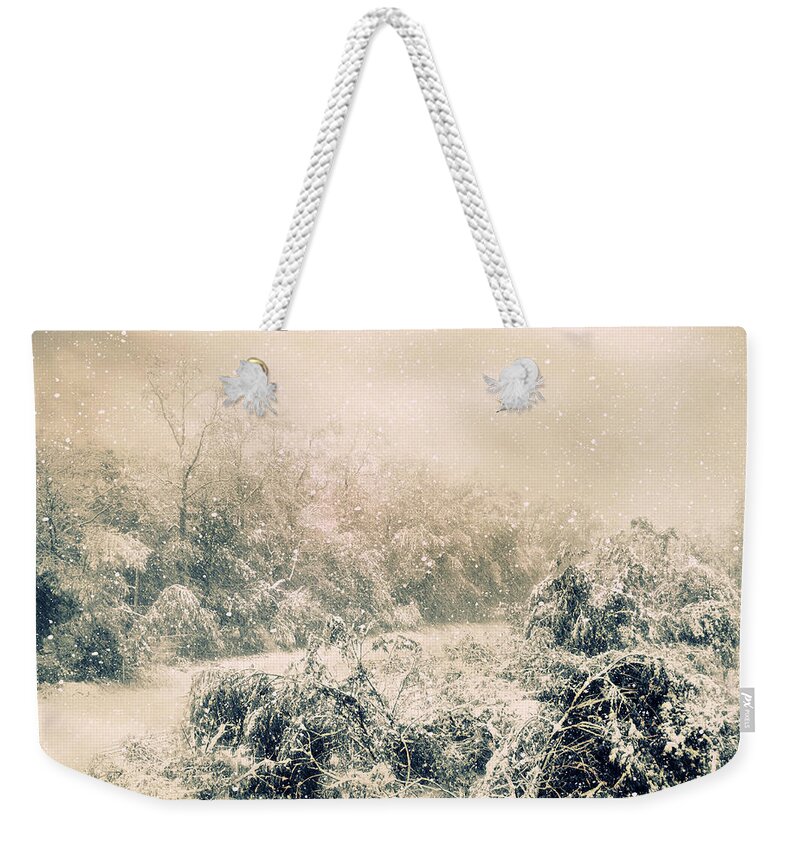 Winter Weekender Tote Bag featuring the photograph The Tempest by Jessica Jenney