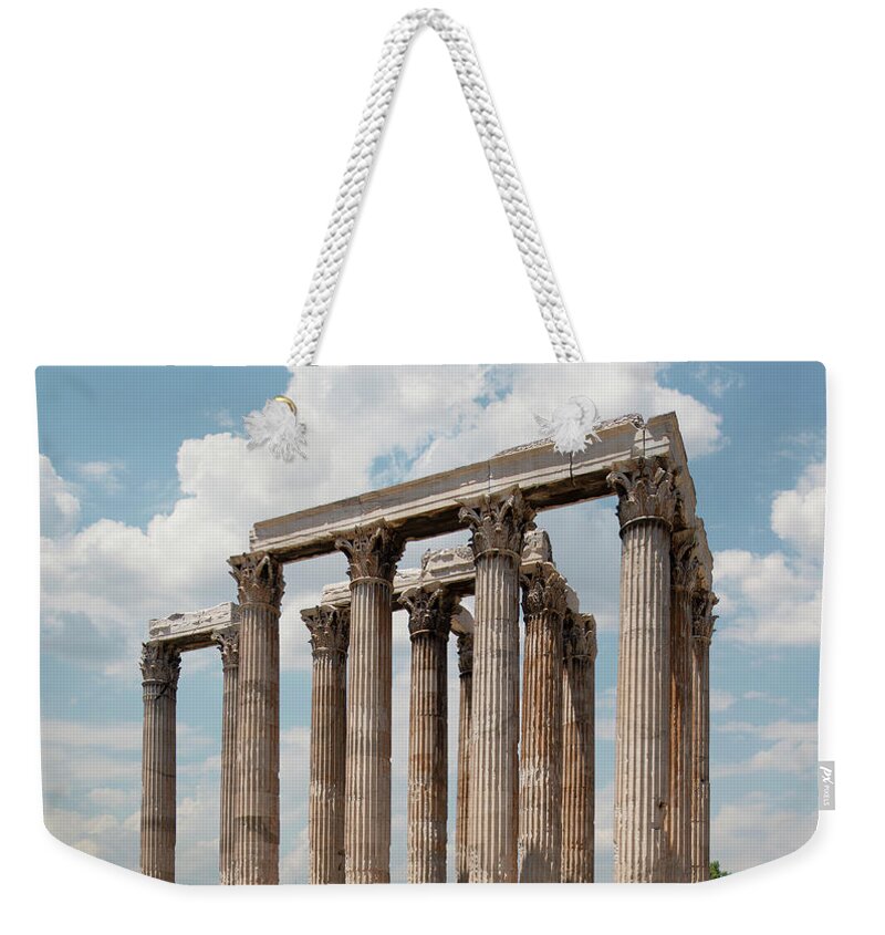 People Weekender Tote Bag featuring the photograph The Temple Of Olympian Zeus, Athens by Ed Freeman