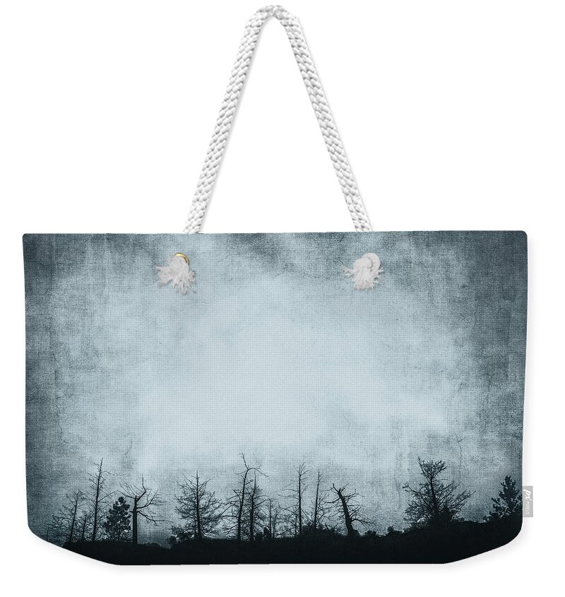 Grunge Weekender Tote Bag featuring the photograph The Trees On The Ridge by Theresa Tahara