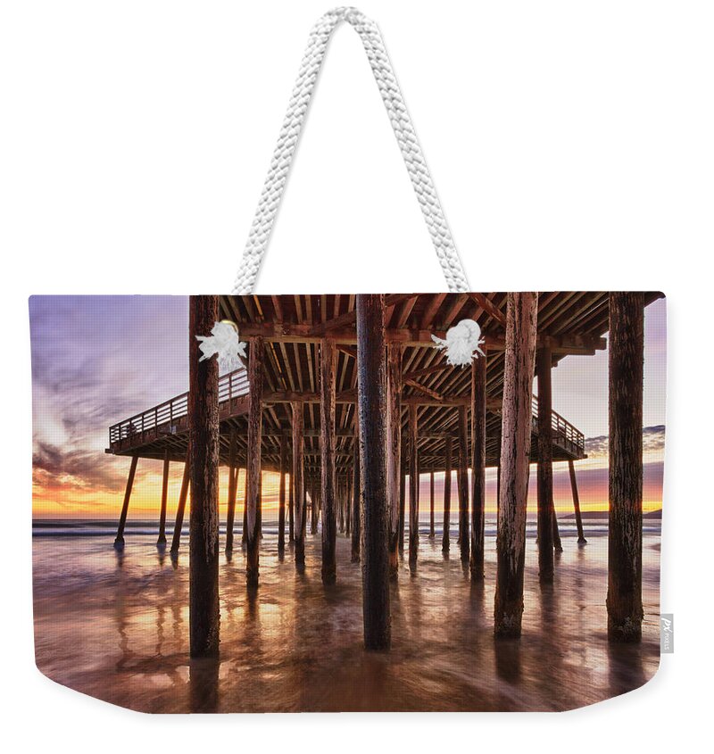 Pismo Beach Weekender Tote Bag featuring the photograph The Underneath by Beth Sargent