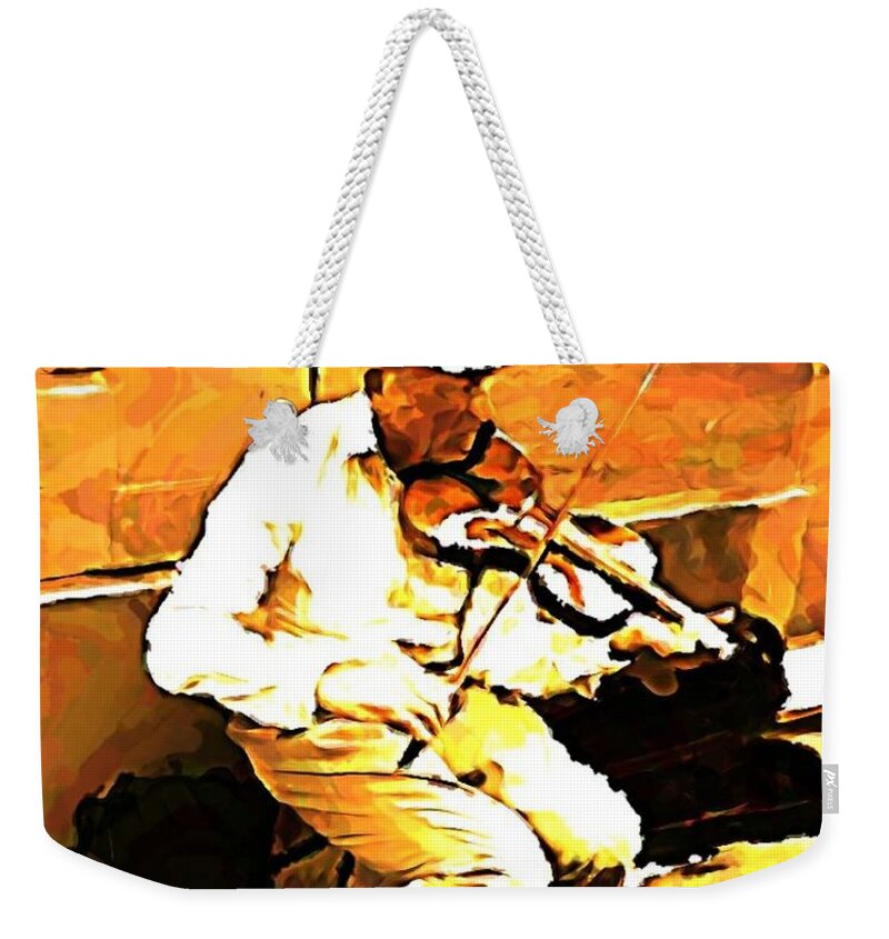 The Violenist Weekender Tote Bag featuring the painting The Violenist by John Malone