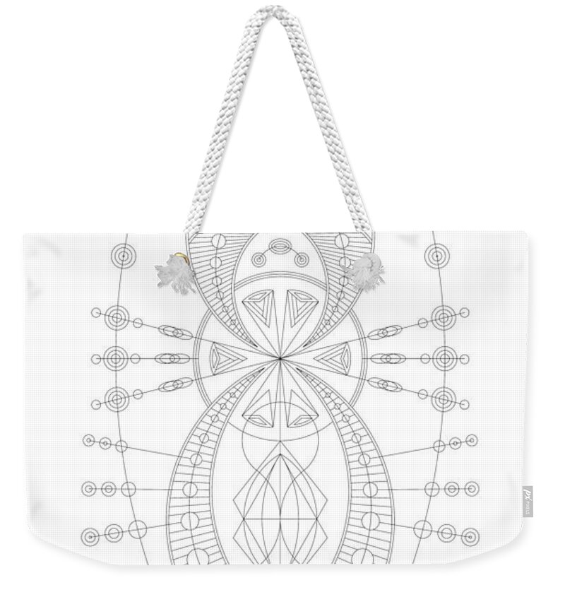 Relief Weekender Tote Bag featuring the digital art The Visitor by DB Artist