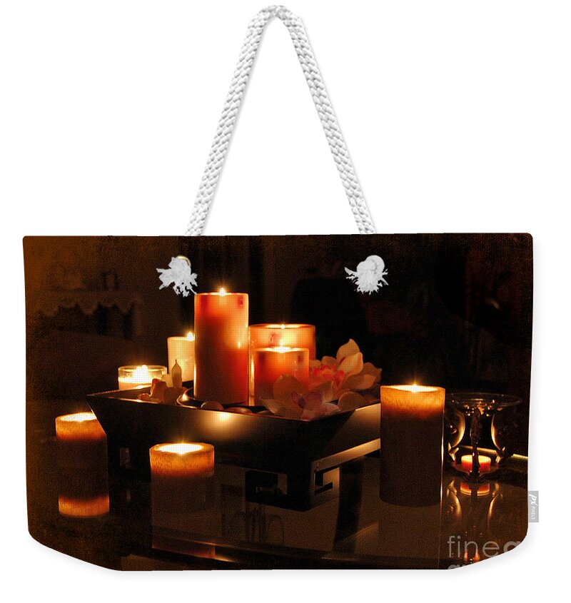 Romance Weekender Tote Bag featuring the photograph The Warmth Of Romance by Kathy Baccari