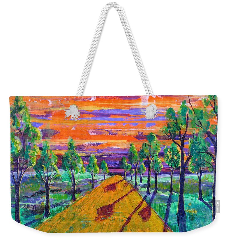 Rolln Weekender Tote Bag featuring the painting The Wide Open by Rollin Kocsis