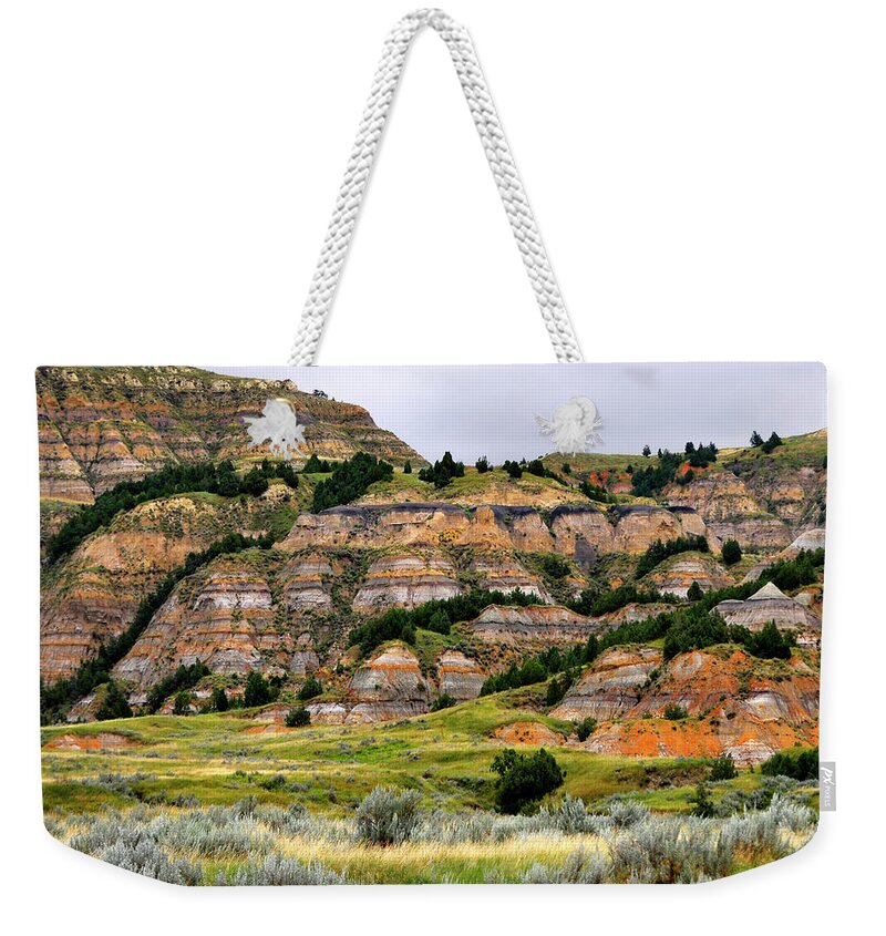 Scenics Weekender Tote Bag featuring the photograph Theodore Roosevelt National Park by Dennis Macdonald