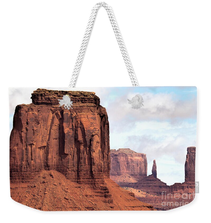 Red Rocks Weekender Tote Bag featuring the photograph There Must be Kings by Jim Garrison
