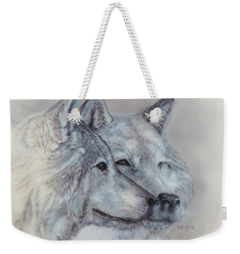 North Dakota Artist Weekender Tote Bag featuring the painting They Mate For Life by Wayne Pruse