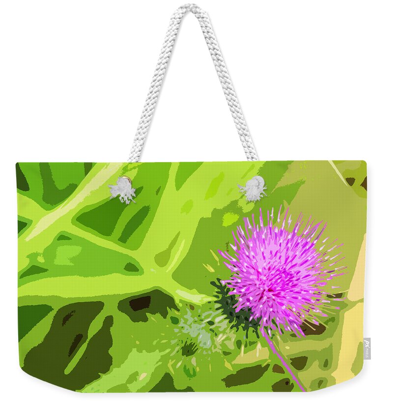 Thistle Weekender Tote Bag featuring the photograph Thistle by Nancy Merkle