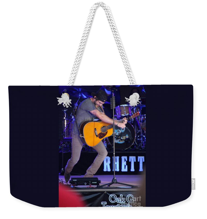 Thomas Rhett Akins Jr Weekender Tote Bag featuring the photograph Thomas Rhett Country Music Concert 2014 by Valerie Collins
