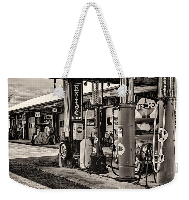 Garage Weekender Tote Bag featuring the photograph Those Were the Days by Heather Applegate