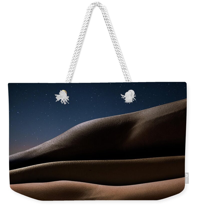Human Arm Weekender Tote Bag featuring the photograph Three Arms Against Starry Night, Close by Jonathan Knowles