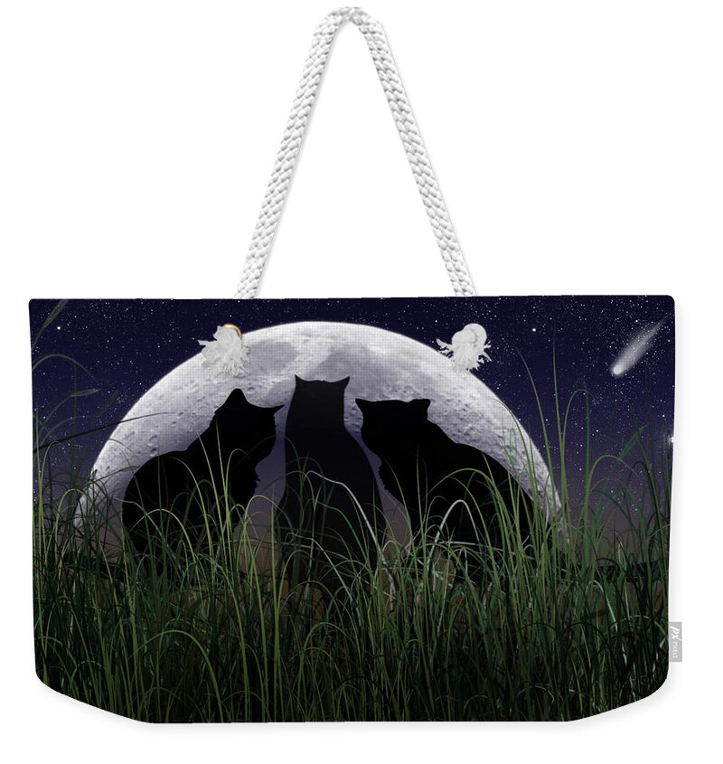 2d Weekender Tote Bag featuring the digital art Threefold by Brian Wallace