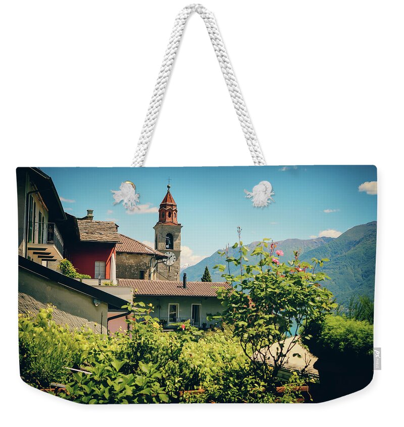 Tranquility Weekender Tote Bag featuring the photograph Ticino, Switzerland by Tatyana Diamantine