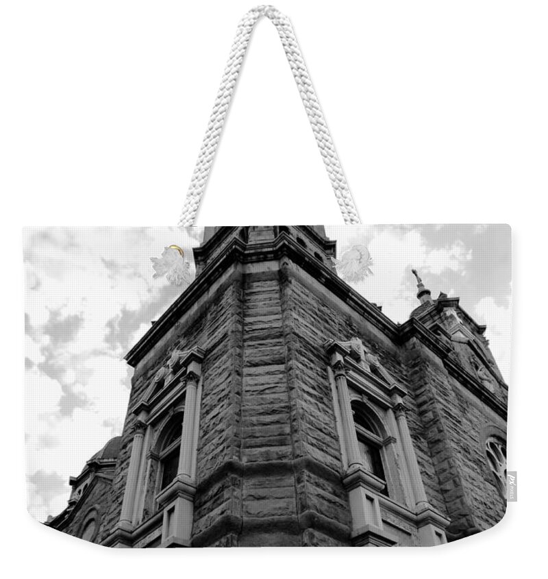 Cincinnati Church Weekender Tote Bag featuring the photograph Time by Beverly Shelby