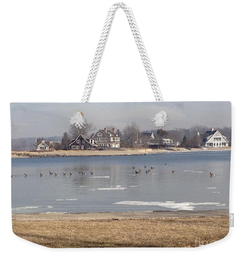 Winter Weekender Tote Bag featuring the photograph Time in New England by Beth Saffer